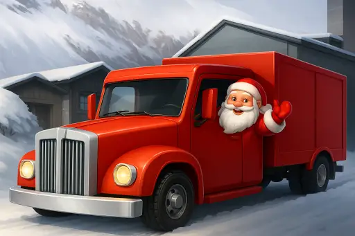 משאית קריסמיס חונה - Christmas Truck Parking
