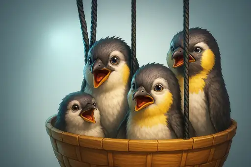 פינגווינים נופלים - Falling Penguins