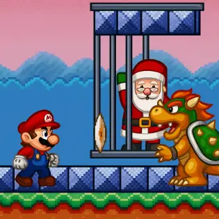 מריו תציל את סנטה - Mario Save Santa