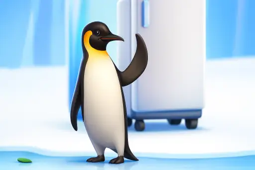 פינגוין בנדנדה - Penguin on a Swing